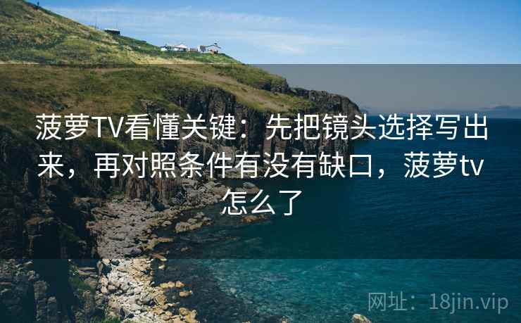 菠萝TV看懂关键：先把镜头选择写出来，再对照条件有没有缺口，菠萝tv怎么了